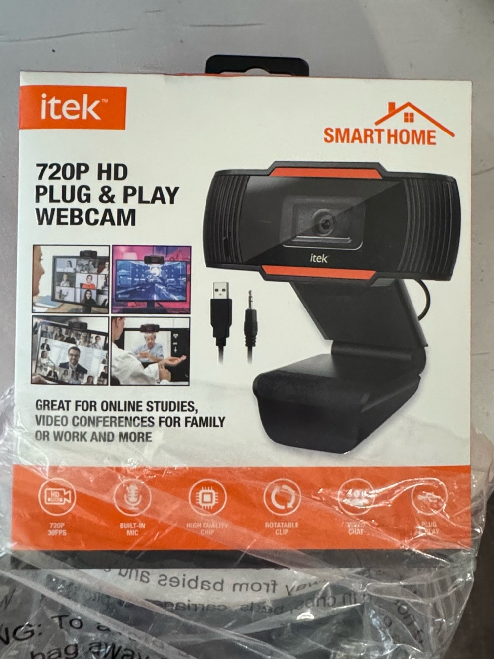 itek 720P HD Plug & Play Webcam